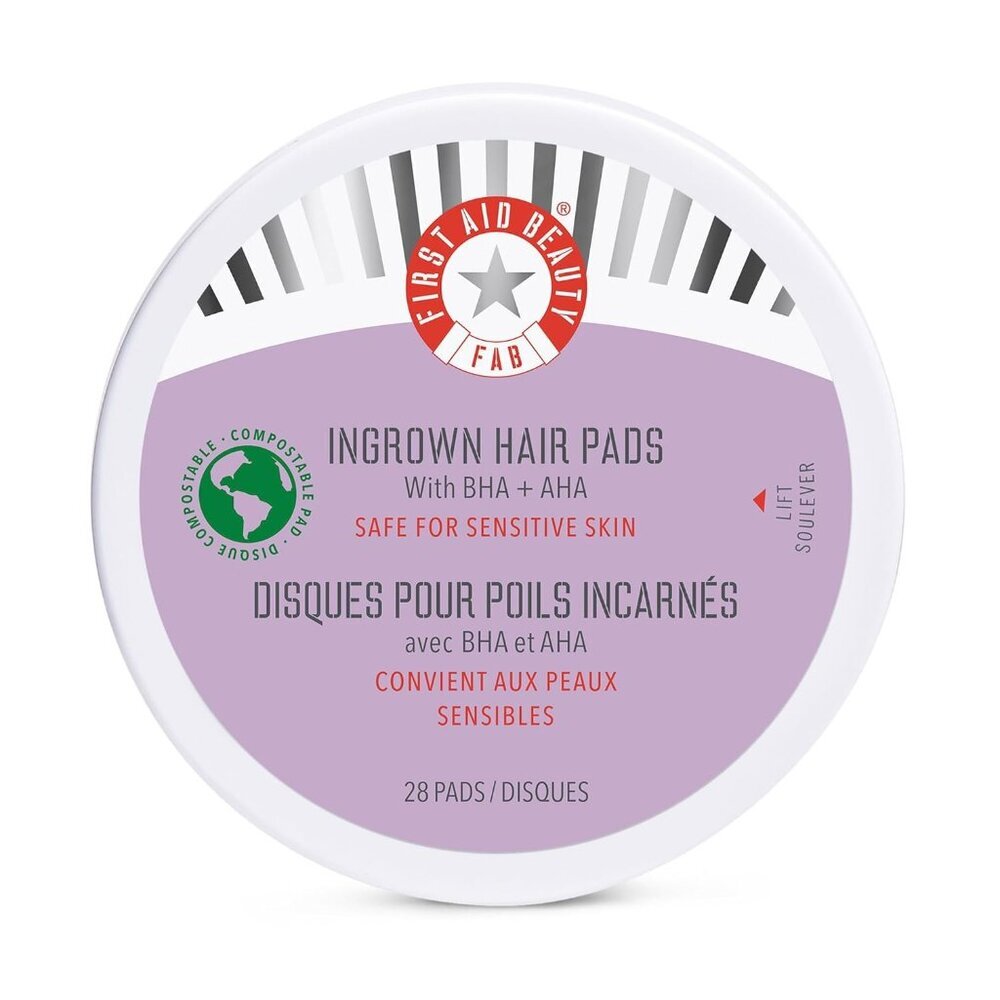 Ingrown Hair Pads with BHA + AHA - Aftershave Treatment Pads to Help Prevent Raz